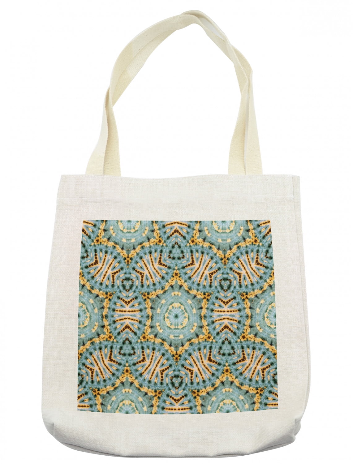 Boho Tote Bag, Boho Pattern with Odd Geometric Triangles Shapes