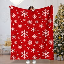 JLFNYA Christmas Blanket, Throw Blankets Under $10, 39.4*51.21 In Christmas Throw Blanket for Couch,Christmas Blankets,Soft Warm Cozy Reversible Winter Holiday Blanket, Snowmen Gifts, Gifts for Women
