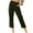 Green, variant on Inleife Womens Casual Solid Color Pockets Buttons Elastic Waist Comfortable Straight Pants Brown XL