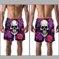 thumbnail image 3 of luoweisi Men's Beach Shorts Quick Dry Swim Trunks with Mesh Lining Skull L, 3 of 5