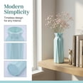 thumbnail image 2 of Flower Vase Clear, Unbreakable Narrow Bud Vase for Single Stem Roses, Shatterproof Plastic Vase for Office Desk Green 2.8"L x 2.8"W x 7.9"H, 2 of 5