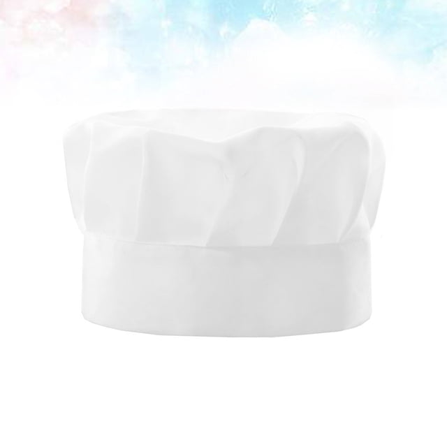 OULII 1Pack Chef Hat for Adults Cotton with Adjustable Design for Home Baking White