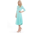 thumbnail image 3 of iconic luxe Women's A-Line Swing Trapeze Midi Dress Large Mint, 3 of 4