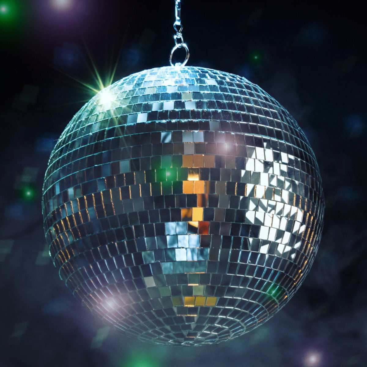 silver disco ball background