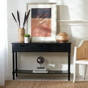 SAFAVIEH Landers 3-Drawer Rustic Black Wood Rectangle Console Table (47.3 in. W x 13 in. D x 29.5 in. H)