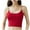 Red1, variant on Dealovy Tank Top for Women Spaghetti Strap Camisole Top with Built in Bra Sleeveless Seamless Cropped Bralettes