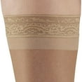thumbnail image 4 of Ames Walker AW Style 4 Sheer Support 15-20 mmHg Moderate Compression Closed Toe Thigh High Stockings w/Top Band Black XXLarge, 4 of 5