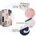 thumbnail image 5 of Small Stall Shower Curtain 36x78 Inch Narrow Half Size Navy Blue Abstract Art Bath Curtains Bathroom Decor Modern Geometric Pink Art Waterproof Fabric Shower Curtain Set with Hooks 36 Inch, 5 of 6