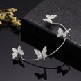 thumbnail image 5 of Dww-2 Piece Hoop Earrings Butterfly Cuff Earrings Butterfly Hoop Earrings Vintage Ear Clip Earrings Butterfly Ear Clips Earrings Non Pierced Ear Clips, 5 of 5
