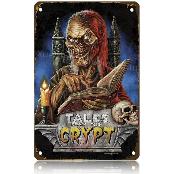 Tales From The Crypt Horror Tv Poster Metal Tin Sign Vintage Wall Decor 12x8 Inches-2