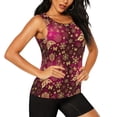 thumbnail image 2 of Balery Golden Snowflakes And And Butterflies Camiseta sin mangas estampada ligera para mujer, tops de entrenamiento sin mangas, camisetas de yoga transpirables de secado rápido.-Large, 2 of 7