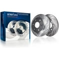 thumbnail image 3 of Detroit Axle - 4WD Front Drilled Rotors Brake Pads Wheel Hub Bearings w/ 24pc Lug Nuts Replacement for K1500 K2500 Escalade Tahoe Yukon - 30pc Set, 3 of 7