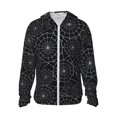 thumbnail image 1 of Fotbe Spider Web Black Chaqueta con Protección Solar UPF 50+ para Hombre y Mujer, Camisa con Capucha y Bolsillos-XX-Large, 1 of 7