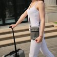 thumbnail image 2 of Travel Wallet Neck Bag Messenger Passport Holder Belt Pouch with Shoulder Strap, 2 of 9