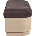 thumbnail image 4 of Meridian Furniture Savoy Brown Velour Fur Fabric Bench, 4 of 10
