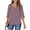 G-Purple, variant on UVN Womens Blouses 3/4 Sleeve V Neck Summer Shirts for Women Chiffon Dressy Casual Tunic Tops