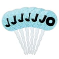 thumbnail image 1 of Jo Cupcake Picks Toppers - Set of 6 - Blue Speckles, 1 of 1