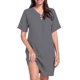thumbnail image 1 of WILLBEST Vestidos Floreados Para Mujer Cuello En V Color Sólido 2025 Cómodo Casual Vestido Con Botones, 1 of 3