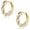 Gold-Pearl, variant on Small Pearl Hoop Earrings for Women, Twisted Huggie Hoop Earrings with Tiny Pearls Chain Link Earing Hypoallergenic Jewelry 16mm