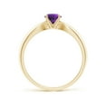 thumbnail image 2 of ANGARA Natural 0.45 Ct. Amethyst Solitaire Ring in 14K Yellow Gold for Women (Ring Size: 6), 2 of 8