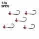 thumbnail image 1 of Jig Heads Hook 5 Unids/Lote Color Rosa Con Ojos Plomo Jig Anzuelos De Pesca Anzuelos Para Jigging Pesca 2G 3G 4G 5G Kearding OD008149-00, 1 of 7