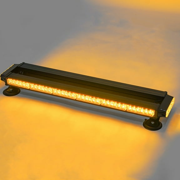 Amber Strobe Lights for Trucks, 80W LED Strobe Light, Waterproof IP65, 29 Flash Patterns, Adjustable Speed and Mode, Ideal for Car Roof Installation, 12-24V