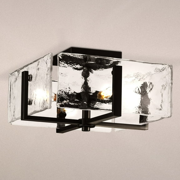 Luxury Mediterranean Ceiling Light, Matte Black, UHP5076