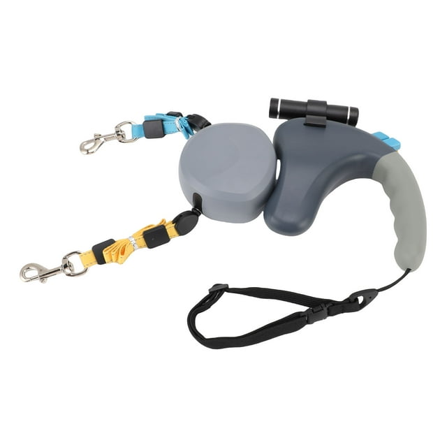 2 Correa Retráctil De Perros, Correa Para Perros De Doble Cabeza De Rotación De 360 Con Luz LED 3 Metros, Durabilidad Duradera, Control , Uso Extendido