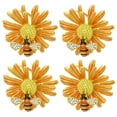 thumbnail image 2 of Cheers US 4Pcs Sunflower Napkin Rings Fall Napkin Ring for Wedding, Dinner Party, Banquet, Serviette, 2 of 7