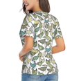 thumbnail image 2 of Goofa Funny Chicken Pattern Women's Slim-Fit Short-Sleeve V-Neck T-Shirt,Classic-Fit Short-Sleeve V-Neck T-Shirt-X-Large, 2 of 5