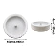 thumbnail image 3 of Natural Stone Bird Feeder Bowl - Decorative Outdoor Bird Bath & Feeding Dish with Raised Center, 2 Styles Round Or Flower, Weatherproof Garden Decor, 3 of 6