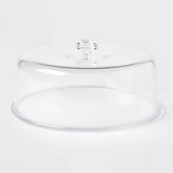 12" Plastic Cake Tray with Lid -  Round Dessert & Bakery Tray, Dishwasher-Safe, Clear