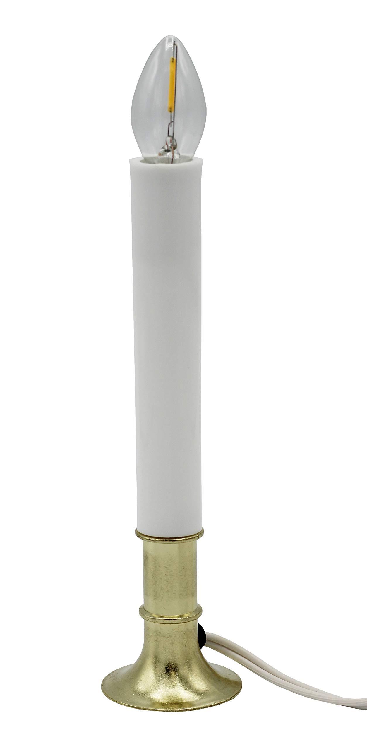 Creative Hobbies Electric Window Candle Lamp with LED Bulb, On/Off