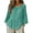 C Green, variant on Ygbgbb Women's Boho Shirts Ruffle Trim Button Down Shirt Short Sleeve V Neck Top Lightweight Summer Casual Shirts Solid Tie Front Tops for Daily & Vacation Wear Army Green M