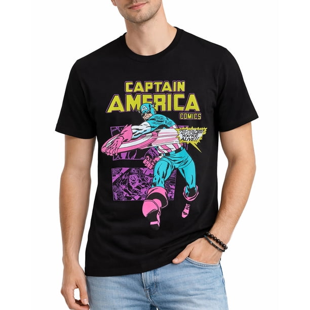 Remera Marvel Avengers Capitán América para Hombre Talle Grande