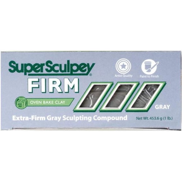 Polyform Super Sculpey Argile Ferme 1lb Gris