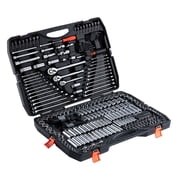 Mechanic Tool Set 308-Piece - 1/4, 3/8, 1/2 Drive SAE Metric Socket Set, Wrench & Bit Kit with Case - Automotive Repair Tool Kit