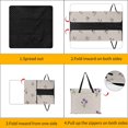 thumbnail image 3 of Delicate Purple Floral Seamless Pattern Picnic Blanket Waterproof Outdoor Beach Blanket Hand-held Pad Suitable for Travel, Camping, Beach, Family Gatherings, 3 of 7