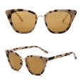 thumbnail image 2 of Lentes de Sol SOJOS Ojo de Gato SJ2052 Moda UV400 Marrón/Oro, 2 of 5