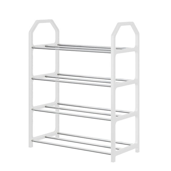 Zonao 4-Tier Shoe Rack for Closet Stackable Wide Shoe Shelf Organizer Shoe Organizer Space Saving Storage Organizer Multi-layer Shelf Small Shoe Cabinet and Storage for Floor,Entryway