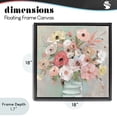 thumbnail image 4 of Stupell Industries Cottage Pastel Garden Peony Bouquet Black Floating Frame Canvas Art, 18 x 18, by Sally Swatland, 4 of 8