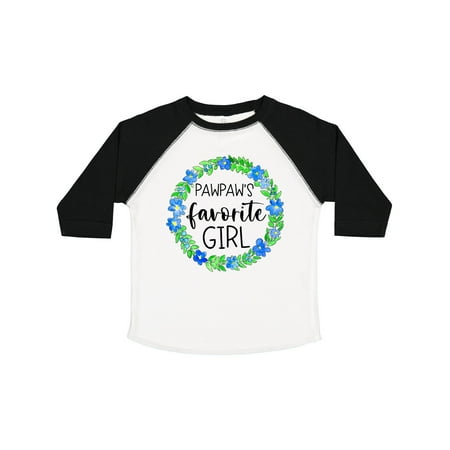 

Inktastic Pawpaw s Favorite Girl Blue Flower Wreath Gift Toddler Toddler Girl T-Shirt