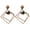 Coffee, variant on 1 Pair Ear Studs Piercing Concise Alloy Double Square Dangle Earrings