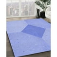 thumbnail image 3 of Ahgly Company Machine Washable Indoor Square Transitional Sky Blue Area Rugs, 8' Square, 3 of 7