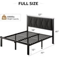 thumbnail image 3 of ipormis Full Size Metal Platform Bed Frame,Fabric Upholstered Button Tufted Headboard& Underbed Storage, No Box Spring Needed, Easy Assembly, Dark Grey, 3 of 8