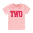 thumbnail image 3 of TAIAOJING Toddler Girls 2Pcs Summer Outfits Kids Short Sleeve Letter Tops And Tutu Tulle Skirt Set Dress Cute Clothes One Size, 3 of 8
