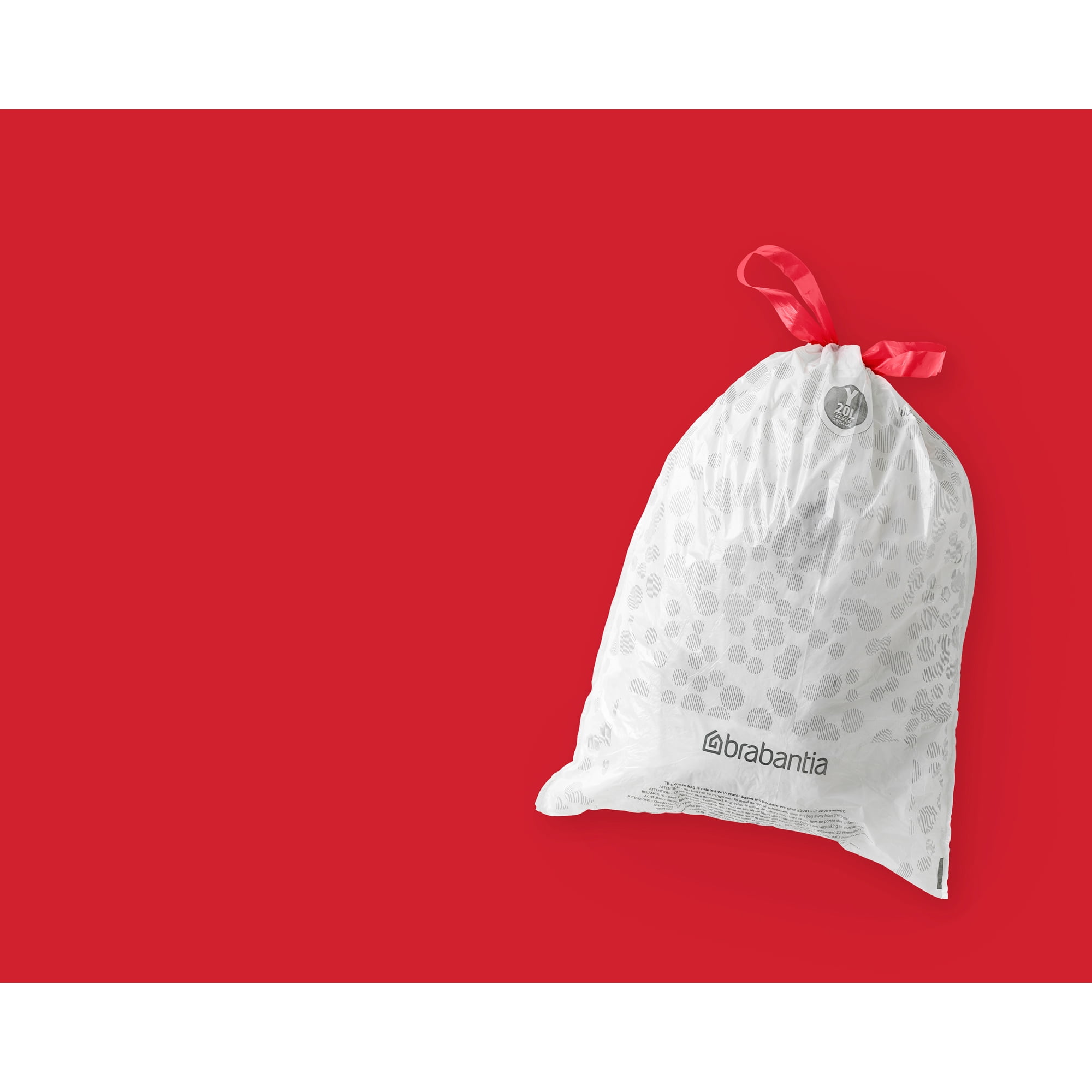 Brabantia PerfectFit Trash Bags, Code Y, 5.3 Gallon (20L), 120 Count