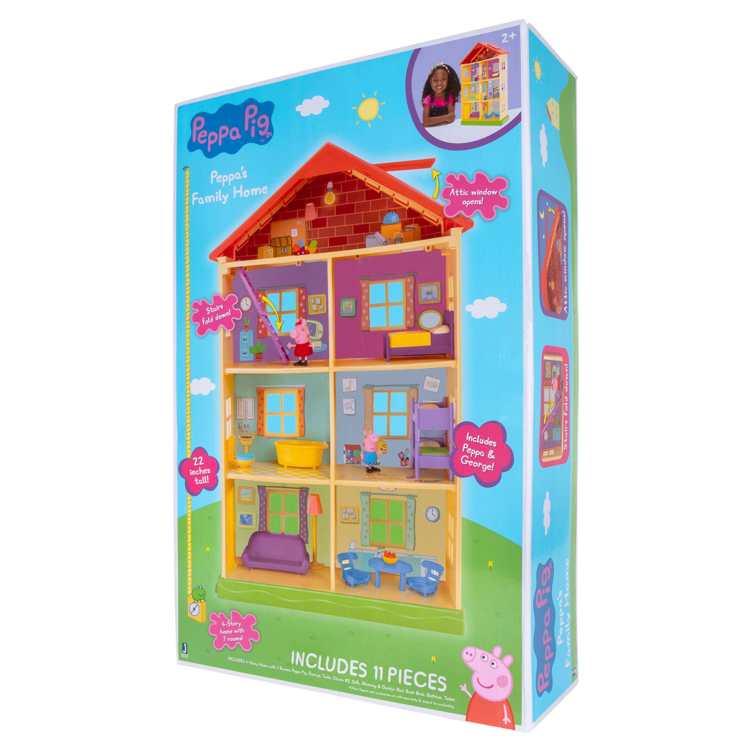 Peppa Pig Family Home Playset with 3 Figures and 10 Accessories 