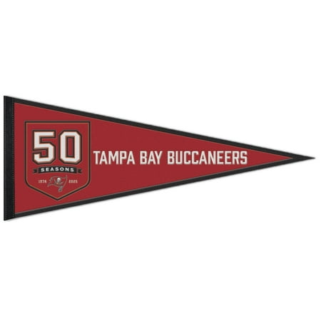 WinCraft Tampa Bay Buccaneers 50th Season 13 x 32 Wool Pennant