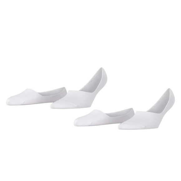 Burlington Women's Socks, 2-pack - Everyday IN, Anti-Slip Heel, Solid Color White 35-36
